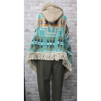 Poncho ekwadorskie - kamizelka ze 100% wełny owczej .